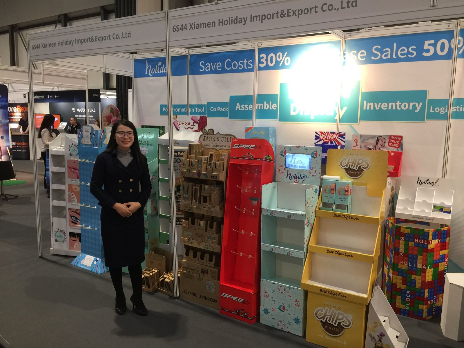 Holidaypacfactory holidaypac factory trade show history Spring Fair booth paper display online service