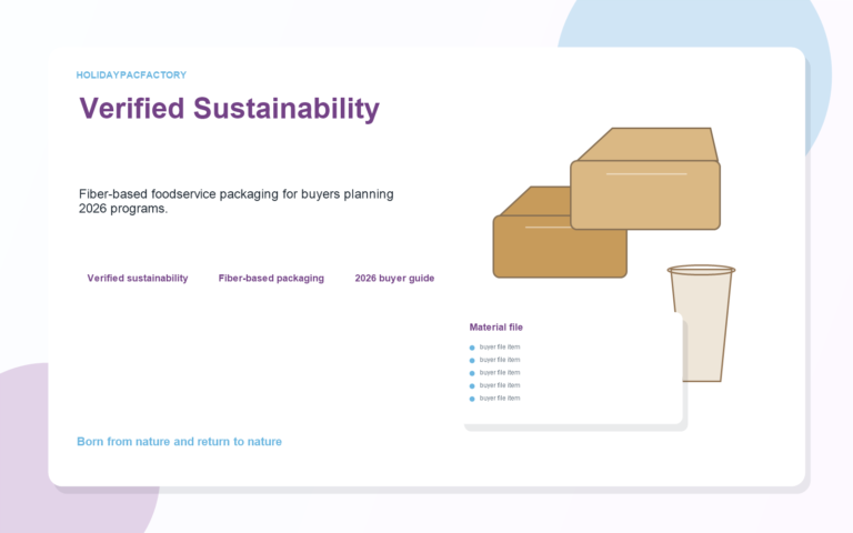 Holidaypacfactory holidaypac factory verified sustainability fiber-based foodservice packaging 2026 main image