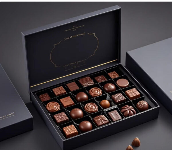 Holidaypacfactory premium magnetic chocolate gift box with assorted praline tray and rigid lid