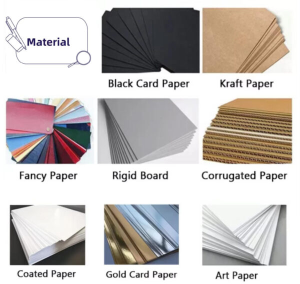 Holidaypacfactory premium chocolate packaging material options including black card paper and rigid board