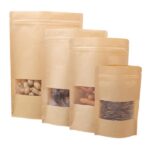 Holidaypacfactory compostable look kraft stand up pouches for zero waste refill stores product image 2