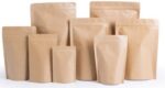 Holidaypacfactory granola cereal kraft paper pouch bags with clear window product image 3
