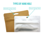 Holidaypacfactory candy kraft paper pouch bags with hang hole product image 2