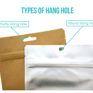 Holidaypacfactory candy kraft paper pouch bags with hang hole product image 2