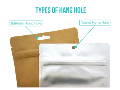 Holidaypacfactory candy kraft paper pouch bags with hang hole product image 1