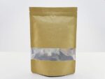 Holidaypacfactory granola cereal kraft paper pouch bags with clear window product image 1