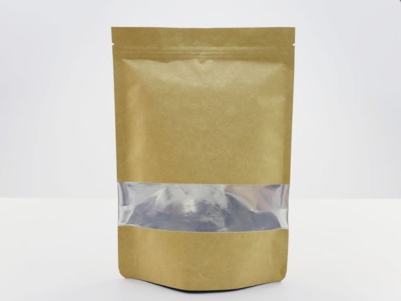 Holidaypacfactory granola cereal kraft paper pouch bags with clear window product image 1