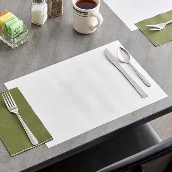 Holidaypacfactory white disposable paper placemats for restaurant table service product image 1