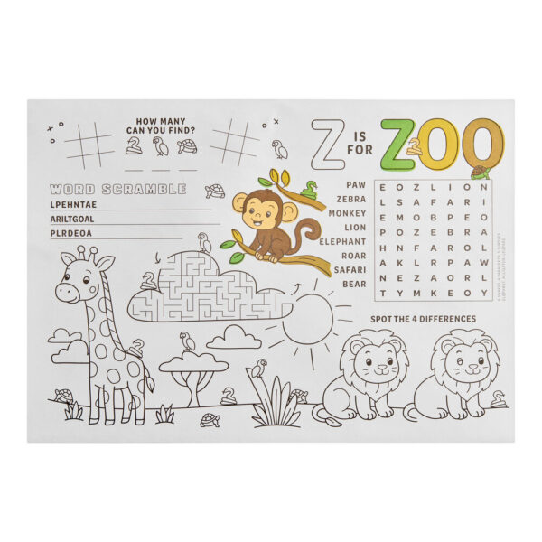 Holidaypacfactory kids activity disposable paper placemats for family restaurants product image 4
