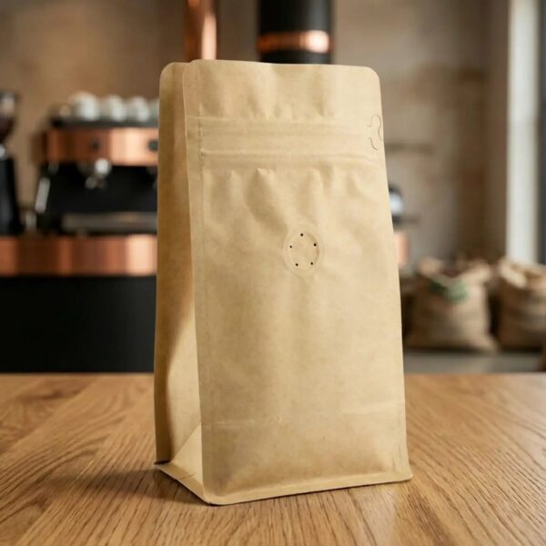 Holidaypacfactory coffee bean kraft paper pouch bags with degassing valve product image 4