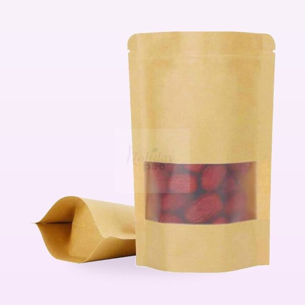 Holidaypacfactory greaseproof kraft stand pouch bags for snacks full bleed pale purple product image 1