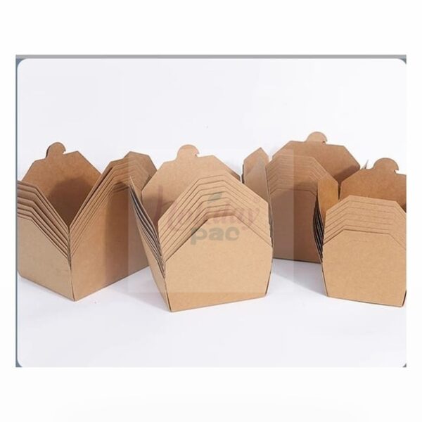 Holidaypacfactory kraft paper food containers for salad noodle rice takeaway full canvas product image 5