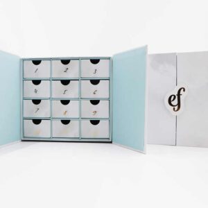Holidaypacfactory 12 day cosmetics drawer advent calendar box full canvas product image 1