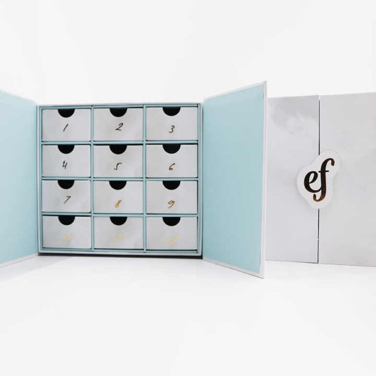 Holidaypacfactory 12 day cosmetics drawer advent calendar box full canvas product image 1