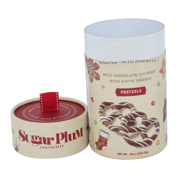 Holidaypacfactory real chocolate paper tube packaging product photo 2