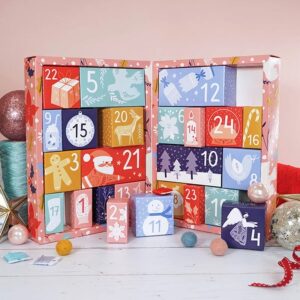 Holidaypacfactory handmade 24 day advent calendar rigid box full canvas product image 1