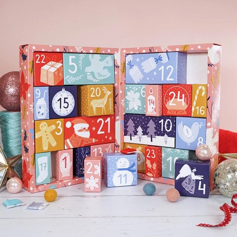 Holidaypacfactory handmade 24 day advent calendar rigid box full canvas product image 1