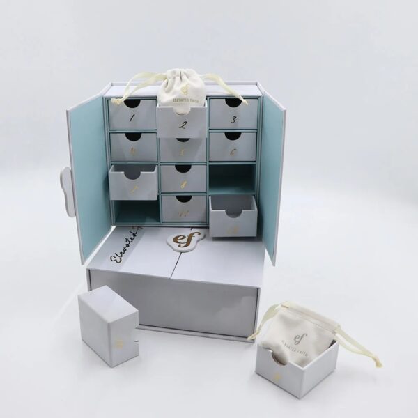 Holidaypacfactory 12 day cosmetics drawer advent calendar box full canvas product image 5