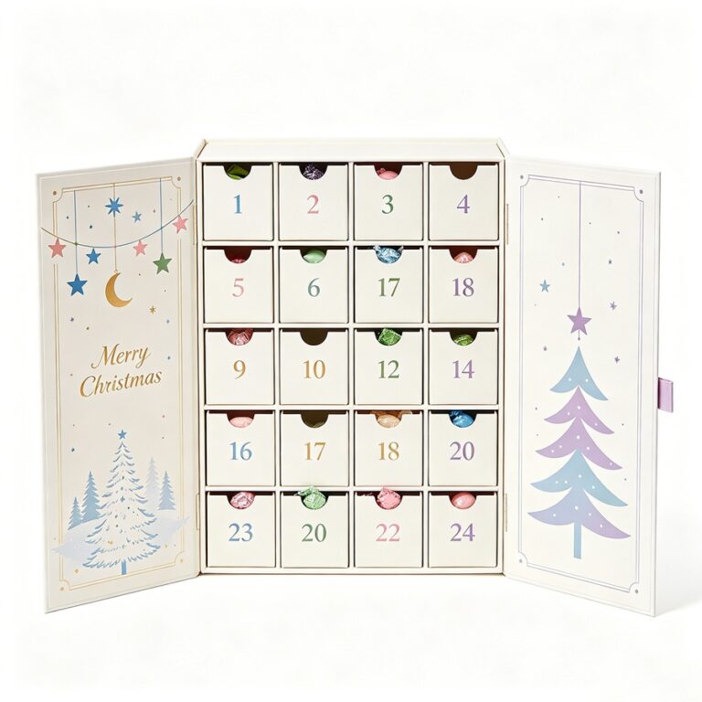 Holidaypacfactory recycled 24 day candy advent calendar box full canvas product image 1