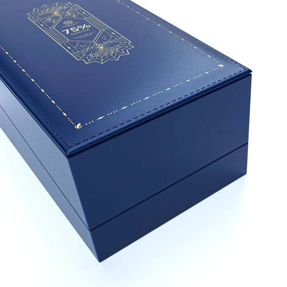 Holidaypacfactory leatherette paper chocolate gift box packaging display presentation