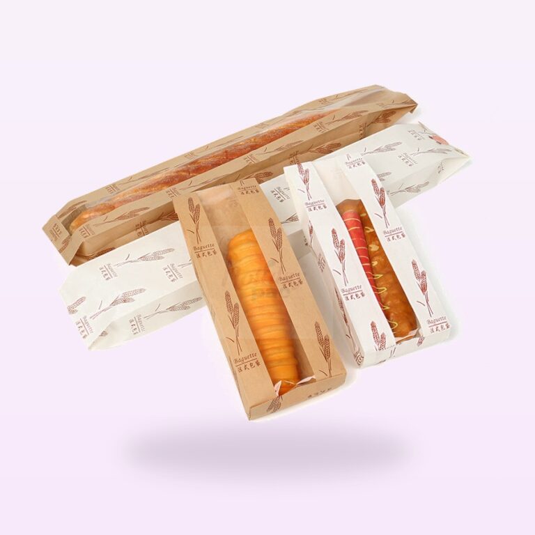 Holidaypacfactory greaseproof baguette paper bags full bleed pale purple product image 1