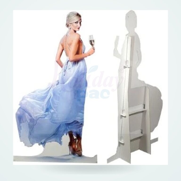 Holidaypacfactory custom life size cardboard cutouts retail store promotion cutouts main image 1 for store entrances, seasonal retail aisles, brand launch walls, showroom displays and photo moments