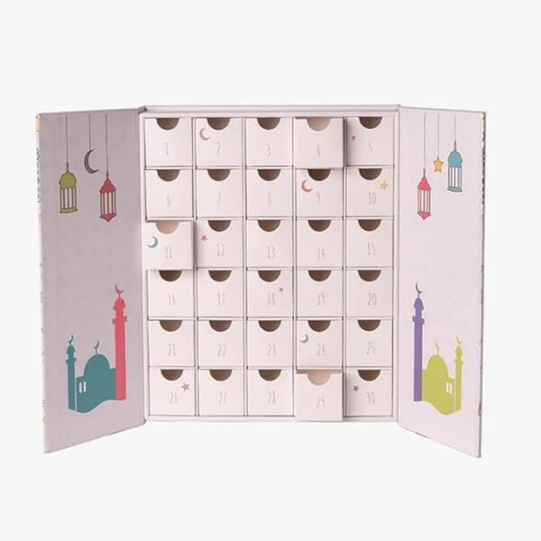 Holidaypacfactory cute Ramadan 30 day advent calendar gift box full canvas product image 4