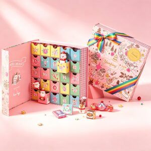 Holidaypacfactory 24 day magnetic chocolate advent calendar gift box full canvas product image 2