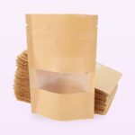 Holidaypacfactory flat bottom kraft produce grocery bags full bleed pale purple product image 4