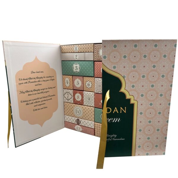 Holidaypacfactory wholesale Ramadan 30 day advent calendar gift box full canvas product image 4