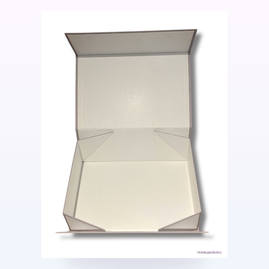 Holidaypacfactory gray magnetic folding paper gift box product photo 3
