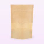 Holidaypacfactory flat bottom kraft produce grocery bags full bleed pale purple product image 5