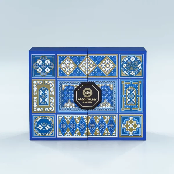 Holidaypacfactory navy blue arabic style chocolate gift box packaging product image 2