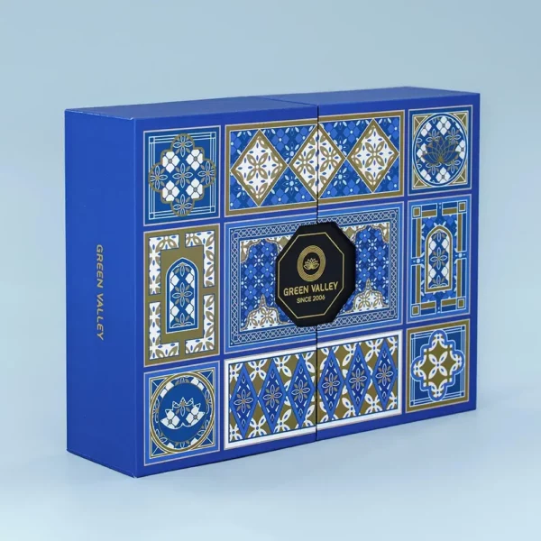 Holidaypacfactory navy blue arabic style chocolate gift box packaging product image 3