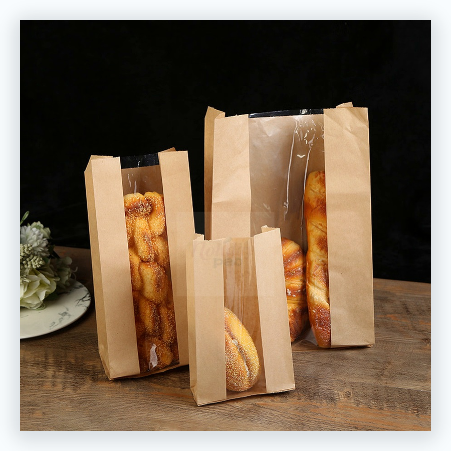 Holidaypacfactory holidaypac factory paper grab-and-go food packaging for supermarket deli and bakery brands Window Bakery Paper Bags