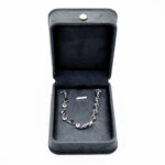 Holidaypacfactory black suede magnetic bracelet jewelry box main open view