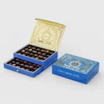Holidaypacfactory custom blue magnetic drawer chocolate gift box two layer packaging image 4