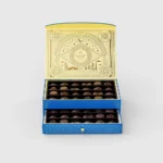Holidaypacfactory custom blue magnetic drawer chocolate gift box two layer packaging image 2