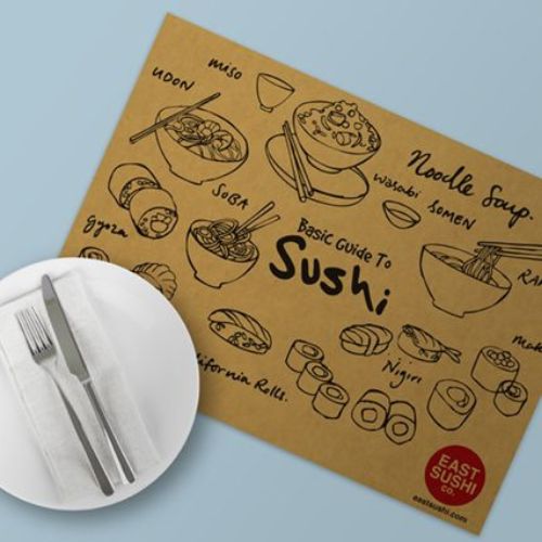 Holidaypacfactory custom kraft paper placemats for cafes product image 1