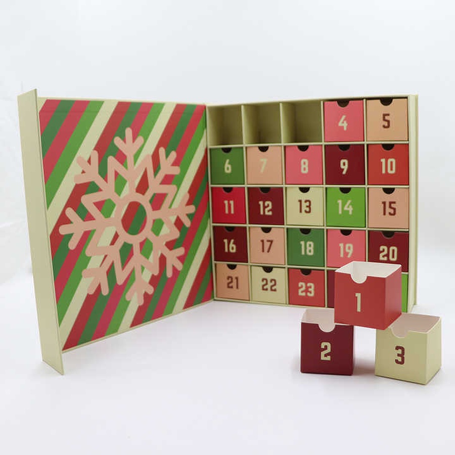 Holidaypacfactory Magazine Style Christmas Advent Calendar Box with 25 Small Boxes related product