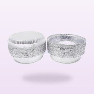 Holidaypacfactory custom aluminum foil takeout containers with lids full bleed pale purple product image 1