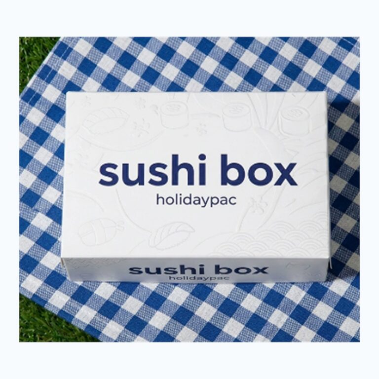 custom drawer sushi box with printed sleeve for salmon roll takeaway packaging Holidaypacfactory.cm image 1