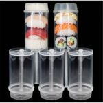 custom sushi push pop paper tube packaging with clear plunger cup for restaurant takeaway Holidaypacfactory image 5