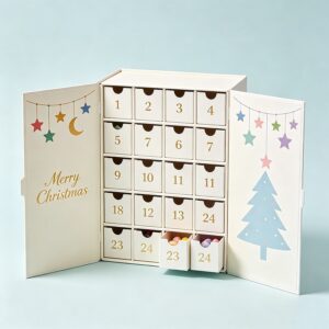Holidaypacfactory recycled 24 day candy advent calendar box full canvas product image 1