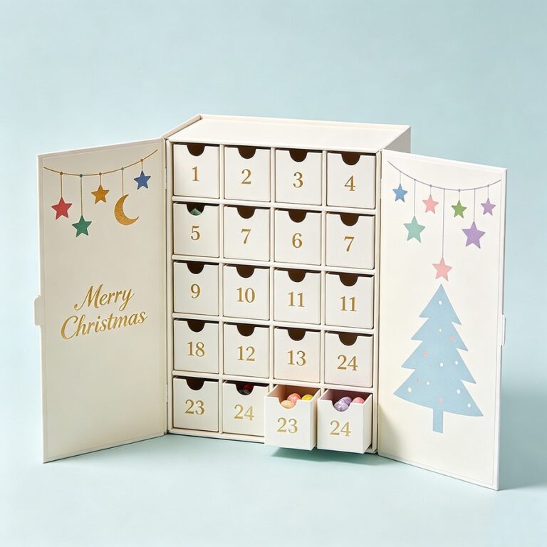 Holidaypacfactory recycled 24 day candy advent calendar box full canvas product image 1