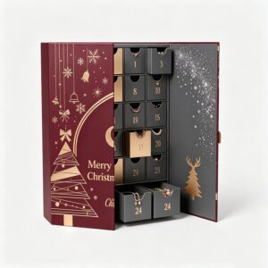 Holidaypacfactory 24 day jewelry drawer advent calendar box full canvas product image 2