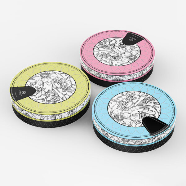 Holidaypacfactory floral pattern chocolate round box packaging product image 1