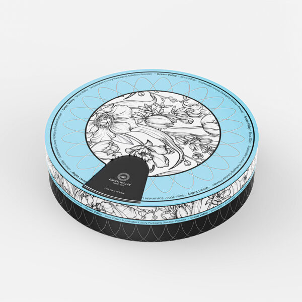 Holidaypacfactory floral pattern chocolate round box packaging product image 2