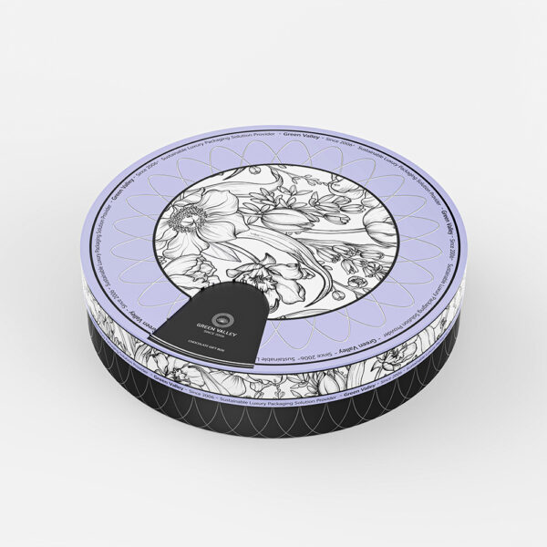 Holidaypacfactory floral pattern chocolate round box packaging product image 4