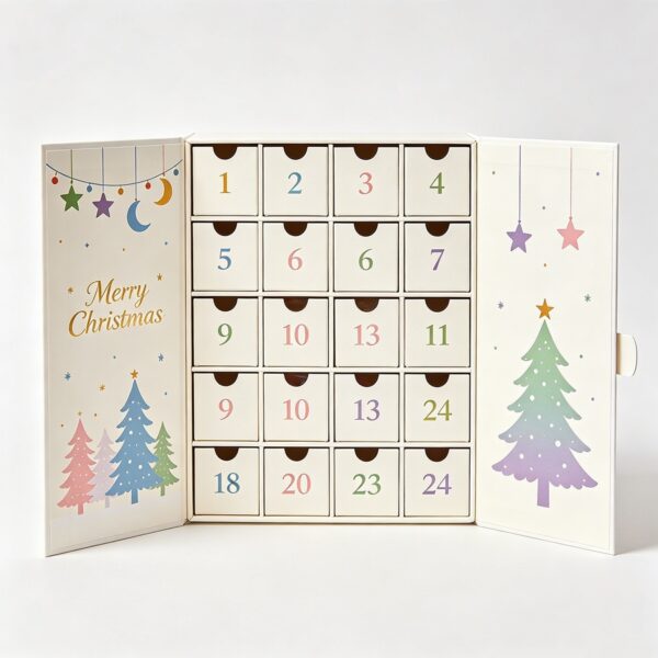 Holidaypacfactory recycled 24 day candy advent calendar box full canvas product image 5